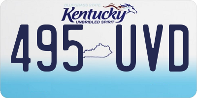 KY license plate 495UVD