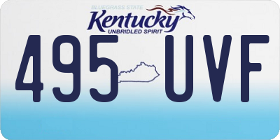 KY license plate 495UVF