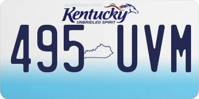 KY license plate 495UVM