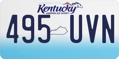 KY license plate 495UVN
