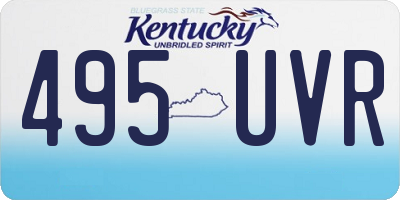 KY license plate 495UVR