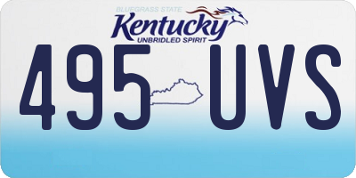 KY license plate 495UVS