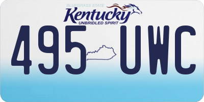 KY license plate 495UWC