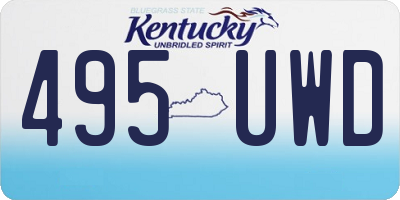 KY license plate 495UWD