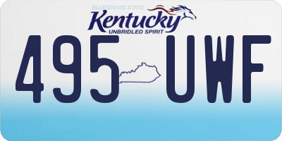 KY license plate 495UWF