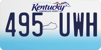 KY license plate 495UWH