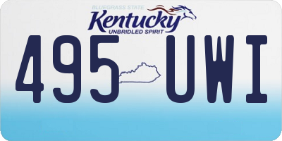 KY license plate 495UWI