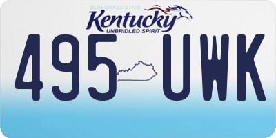 KY license plate 495UWK