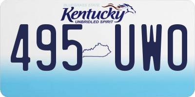 KY license plate 495UWO