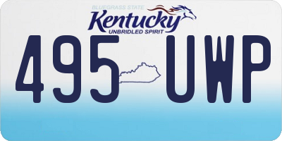 KY license plate 495UWP