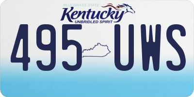 KY license plate 495UWS