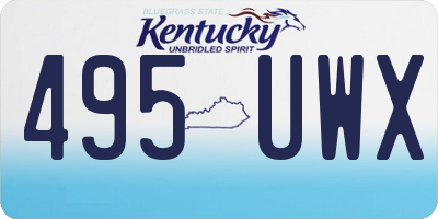 KY license plate 495UWX