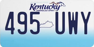 KY license plate 495UWY