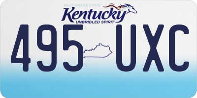 KY license plate 495UXC