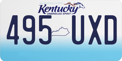 KY license plate 495UXD
