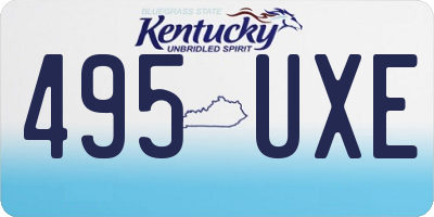 KY license plate 495UXE