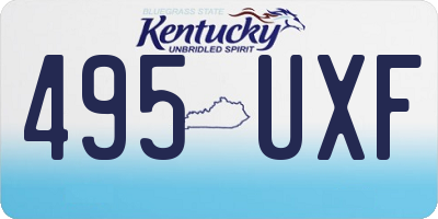 KY license plate 495UXF