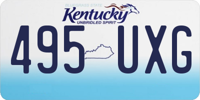 KY license plate 495UXG