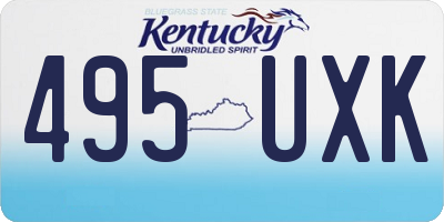 KY license plate 495UXK