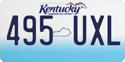 KY license plate 495UXL