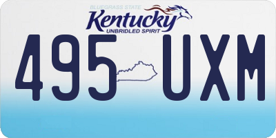 KY license plate 495UXM