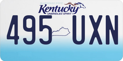 KY license plate 495UXN