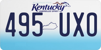 KY license plate 495UXO