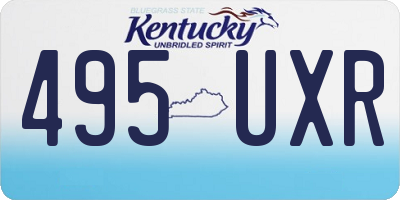 KY license plate 495UXR