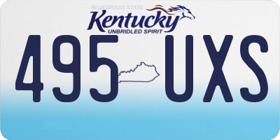 KY license plate 495UXS