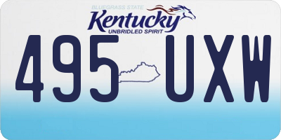 KY license plate 495UXW