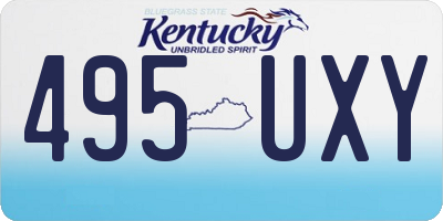 KY license plate 495UXY