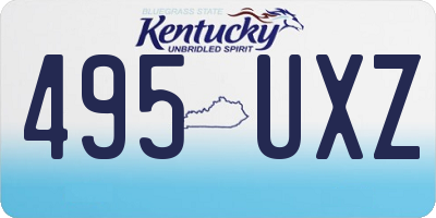 KY license plate 495UXZ