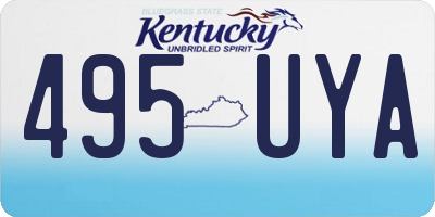 KY license plate 495UYA
