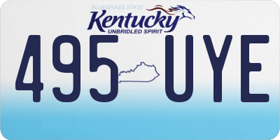 KY license plate 495UYE