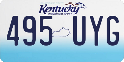KY license plate 495UYG