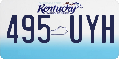 KY license plate 495UYH
