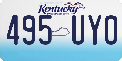 KY license plate 495UYO