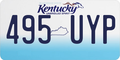 KY license plate 495UYP