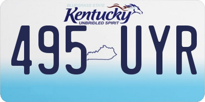 KY license plate 495UYR