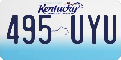 KY license plate 495UYU