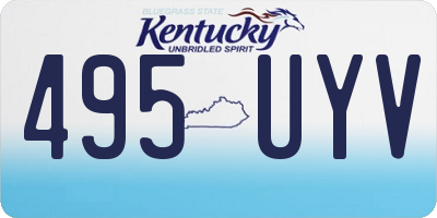 KY license plate 495UYV