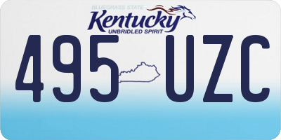 KY license plate 495UZC