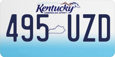 KY license plate 495UZD