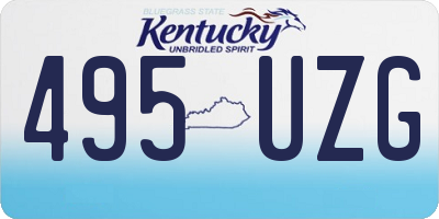 KY license plate 495UZG