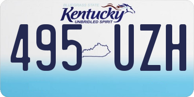 KY license plate 495UZH