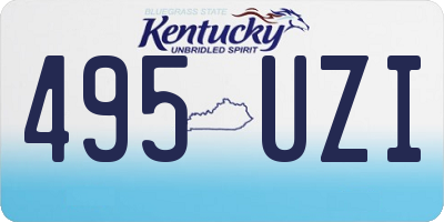 KY license plate 495UZI