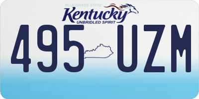 KY license plate 495UZM
