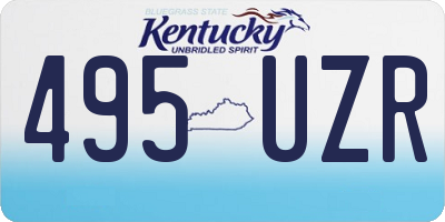 KY license plate 495UZR