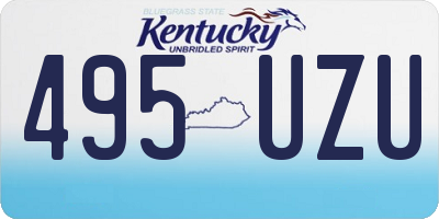 KY license plate 495UZU
