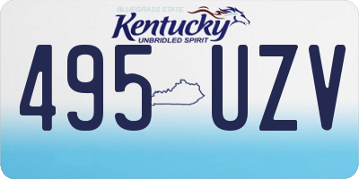 KY license plate 495UZV